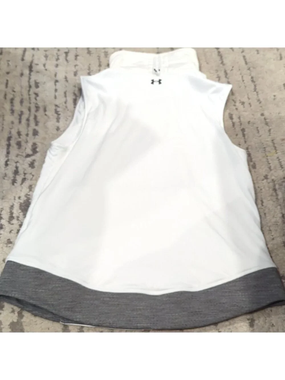 Under Armour White and Gray Vest for Active Wear